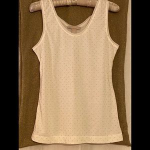 Banana Republic Cream Gold Dotted Camisole